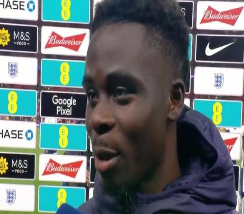 薩卡：能夠回歸英格蘭隊(duì)并取得進(jìn)球真的很開心，這種感覺很好